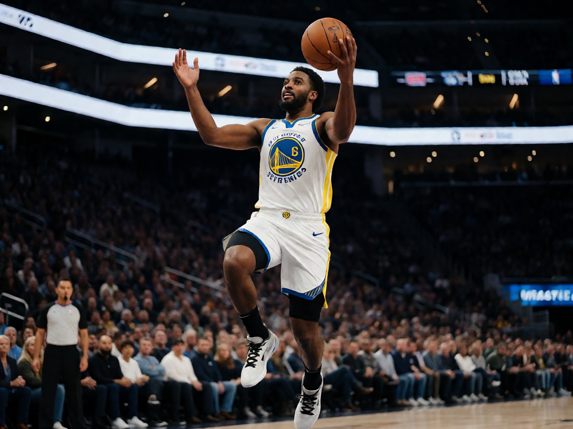 NBA比赛中球员突破上篮精彩画面